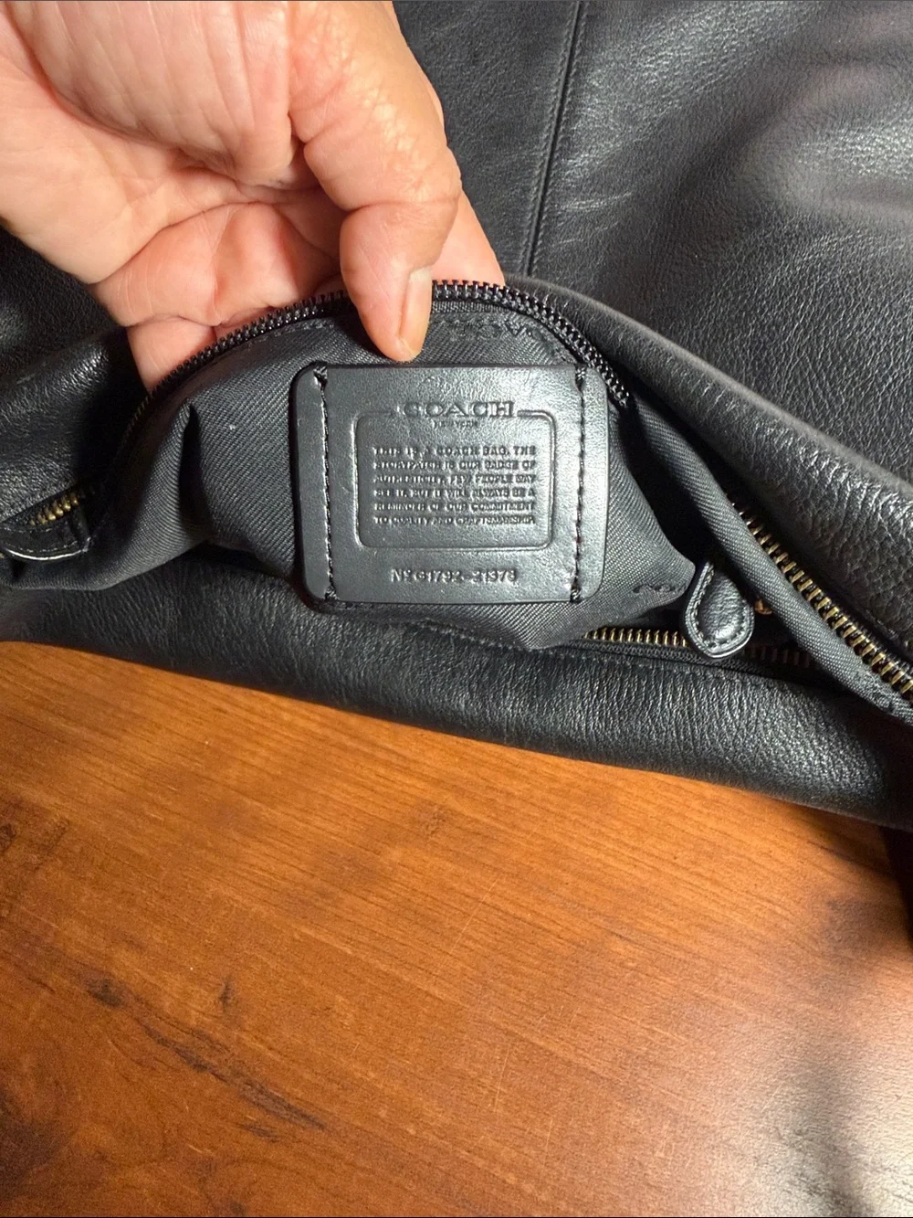 Coach Black Leather Shoulder Hobo Bag